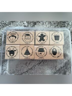 Stampin’ Up! Christmas Theme Deer Friends 2008 Set of 8 Stamps Retired